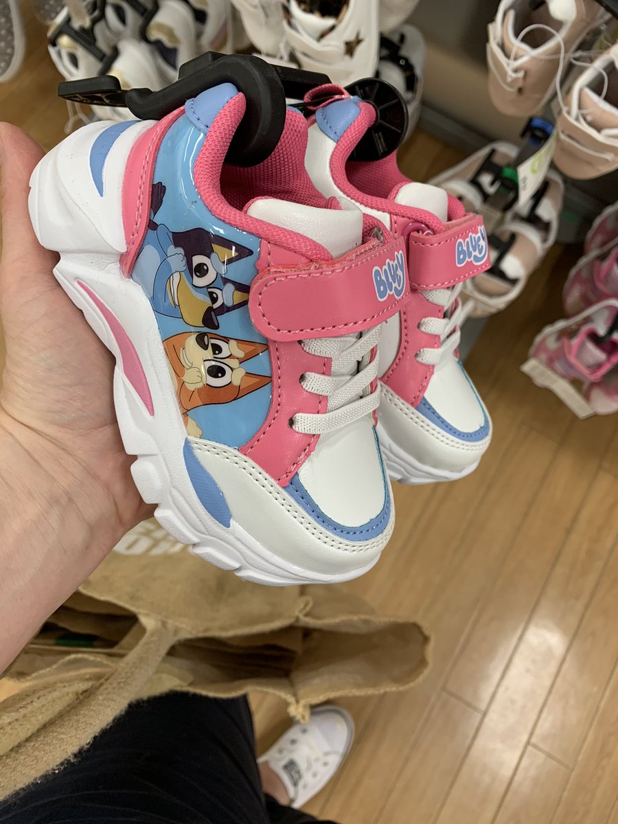 MissMelanie_T's tweet photo. Got these cute little @OfficialBlueyTV shoes for my daughter today. So cool! She loves them 😊 #BigWForTheWin https://t.co/gC27H2N4qp