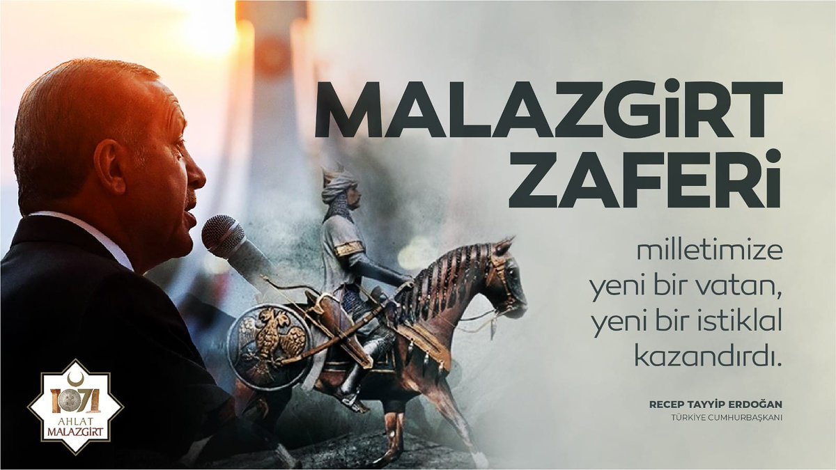 "Size öyle bir vatan aldım ki, ebediyen sizin olacaktır."
Sultan Alparslan Han

#malazgirt1071