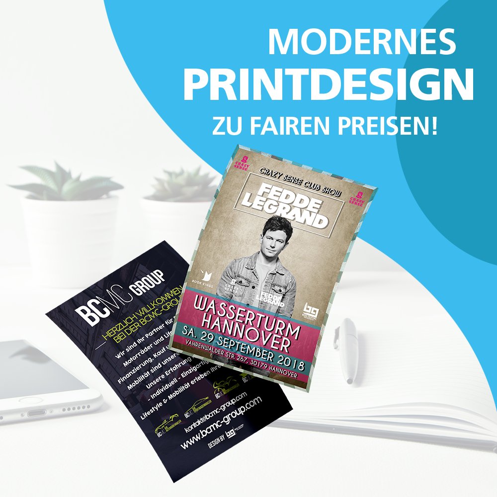 ❌ Maßstäbe setzen! ❌  
✔️ Modernes Printdesign für alle Branchen 
✔️ Corporate Identity 
✔️ Unverbindliches Angebot  
✔️ Druckabwicklung möglich

📧 E-Mail: info@creativ-media-factory.de  
💻 Web: creativ-media-factory.de  

#bcmcgroup #feddelegrand #print #printdesign #cmf