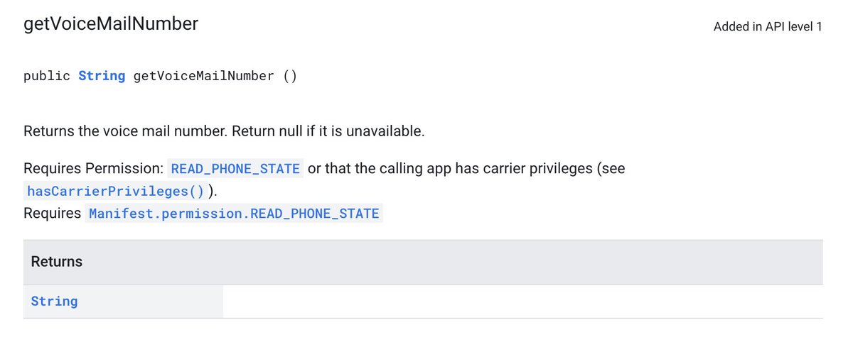 Remember the 2nd tweet of this thread? This is why, probably not the only reason, they wanted the phone permission. They take the voicemail number of the user...