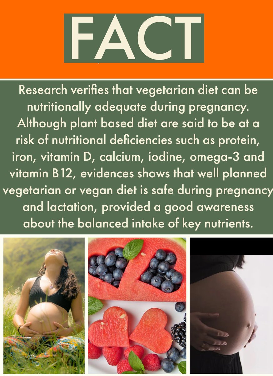 GrowthOwn's tweet photo. Myth 4: Vegetarian or vegan diet is nutritionally inadequate during pregnancy
#vegetarianism
#veganism
#teamoyg
https://t.co/HKfmz8PBEU https://t.co/cHPoedGy5c