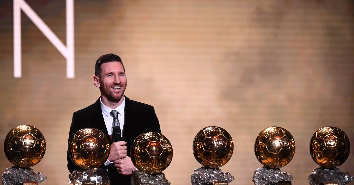 Leo Messi wins his 6th Ballon d’Or in 2019, making him the only player in history to have won this award six times.