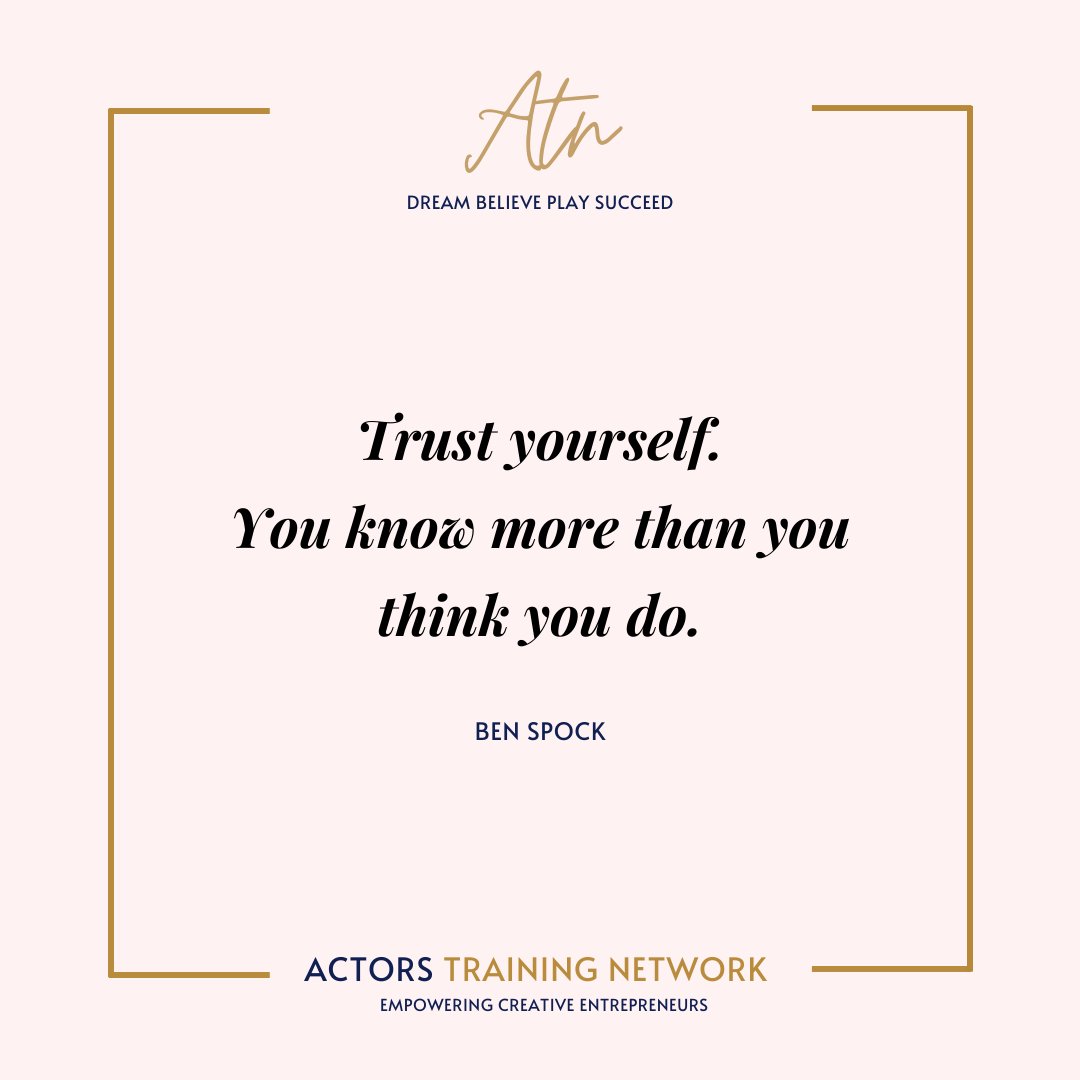 actors_network's tweet photo. Trust yourself &amp; believe in what you are capable of achieving. Strong in mind &amp; action with free flow. There's an ease to excellency 😉
#actorstrainingnetwork 
#peakperformance 
#DreamBelievePlaySucceed 
#Creativityquote
#Quotesdaily
#Wordsforthought
#Wisewordsoftheday https://t.co/3MATp8AR42