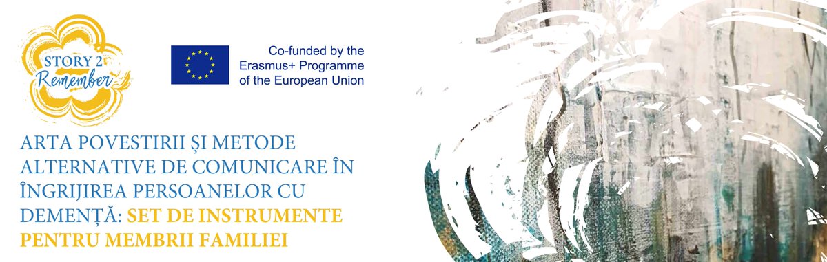 The Romanian translation of the TOOLKIT FOR FAMILY MEMBERS “STORYTELLING AND ALTERNATIVE COMMUNICATION METHODS IN DEMENTIA CARE" is freely available here: 
story2remember.eu/download/1102/
Full Post: facebook.com/STORY2REMEMBER…
