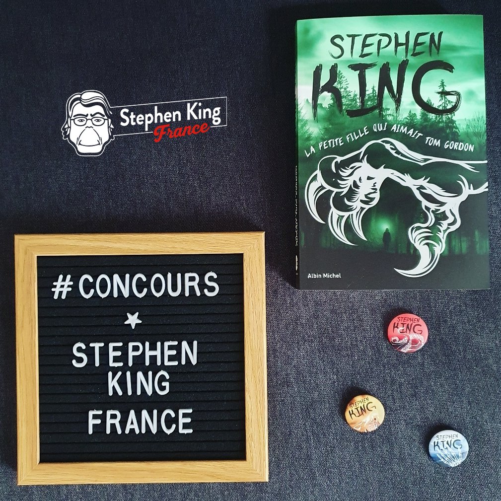 #Concours 🎁📕

RT ce tweet &amp; follow <a href="/StephenKingFr/">Stephen King France | Emilie</a> + <a href="/AlbinMichel/">Albin Michel</a> pour gagner le roman "La Petite Fille qui Aimait Tom Gordon" et 3 badges <a href="/StephenKing/">Stephen King</a> !

Bonne chance ! 🤞🍀

D'autres exemplaires à gagner sur Insta et FB👉 sking.fr/Concours-TomGo…