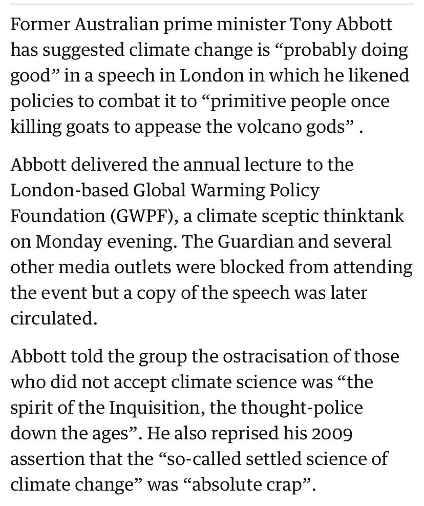 with Tony Abbott tipped to be a new trade adviser to Boris Johnson here’s a reminder of some of his former comments