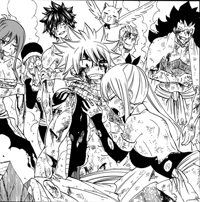 Day 238 of 366 of NaluNatsu and Lucy reunion as the cover. Everyone's reactions were great.Look at them 2