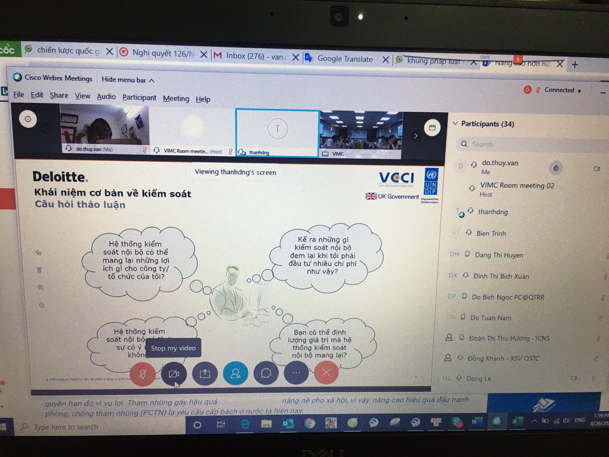 vando214654731's tweet image. Due to covid-19 the training for #VIMC on #internalcontrols is organized online by #VIMC, #UNDP, #VCCI and #UKEmbassyinHanoi under the support of #UKProsperityFund #ASEANEconomicreform of the #UKGovernment. We are happy to support VIMC to build transparent fairbiz system.