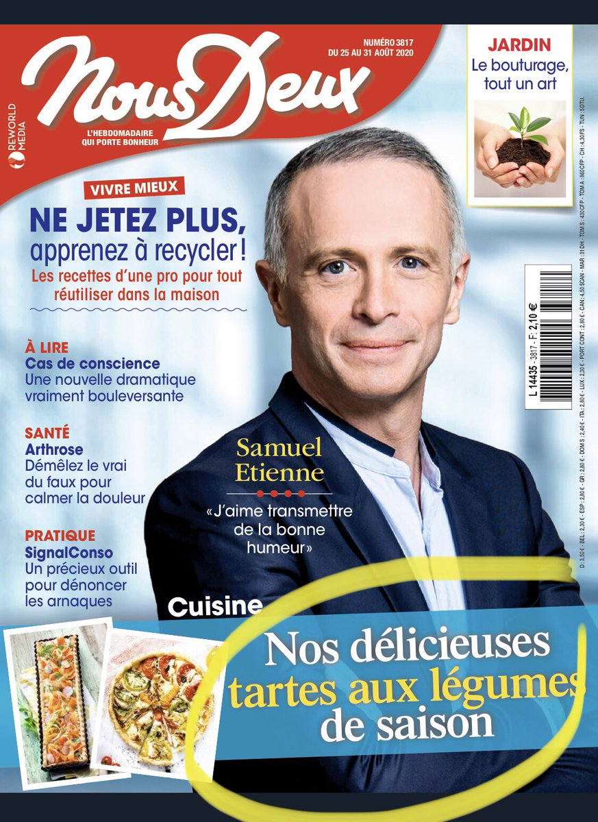 SamuelEtienne's tweet photo. Je voudrais signaler dans le dernier « Nous Deux » un dossier à ne pas manquer sur les délicieuses tartes aux légumes de saison. https://t.co/GH6WXTlbpv