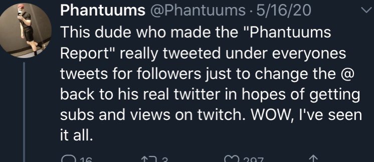 NarrowReport's tweet image. Would do this if my main twitter account didn’t have 6,122 followers and my twitch 19.1k.