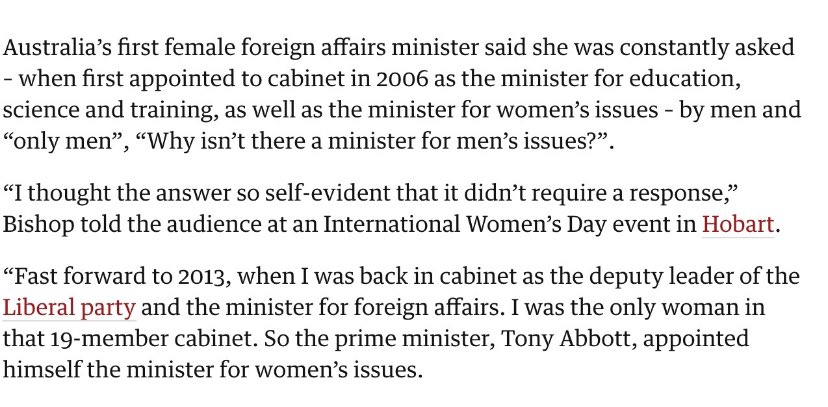 he also appointed *himself* minister for women’s issues