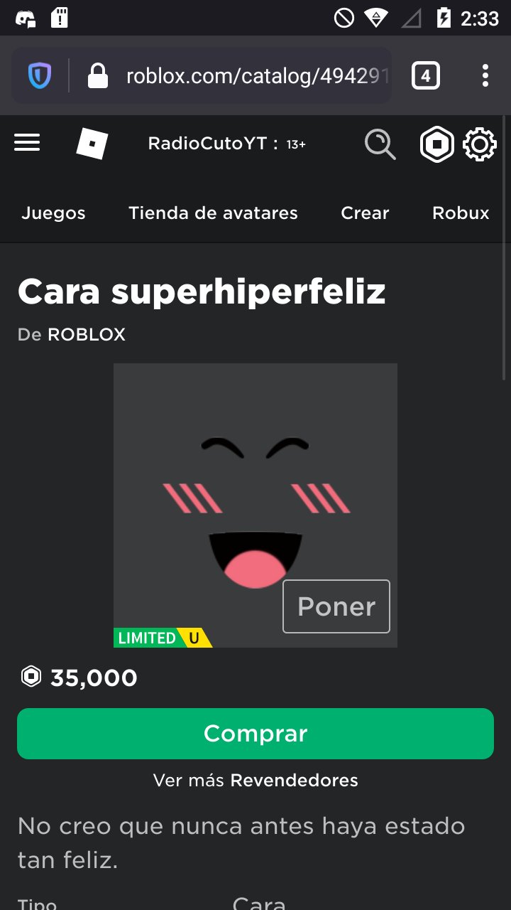 Cara superhiperfeliz - Roblox