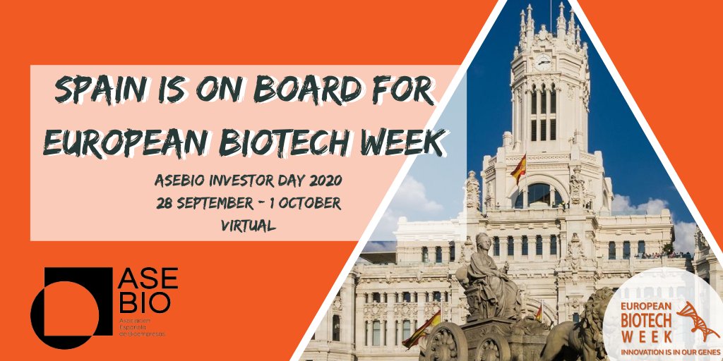 European Biotech Week (@biotechweek) on Twitter photo We're so excited to announced that 🇪🇸 is on board for #biotechweek2020!
<a href="/AseBio/">AseBio - Asociación Española de Bioempresas</a> Investor Day 2020 is the leading event for Spanish innovative #biotech projects to be introduced!
More info on this digital event ➡️ ow.ly/rjkL50AV6l0
#AseBioInvestorDay #biotechweek We're so excited to announced that 🇪🇸 is on board for #biotechweek2020!
<a href="/AseBio/">AseBio - Asociación Española de Bioempresas</a> Investor Day 2020 is the leading event for Spanish innovative #biotech projects to be introduced!
More info on this digital event ➡️ ow.ly/rjkL50AV6l0
#AseBioInvestorDay #biotechweek