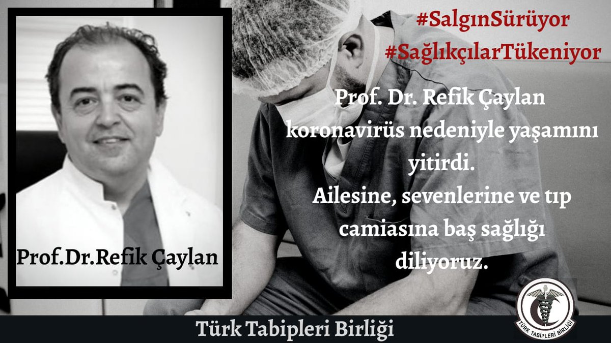 Bugün yine öldük!

Prof.Dr.Refik Çaylan'ı COVID-19 nedeniyle kaybettik. Yakınlarına başsağlığı dileklerimizi iletiyor, kaygılı mücadelemize devam ediyoruz.