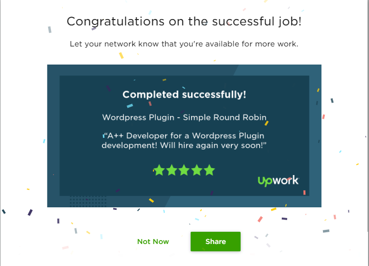tekkiweb's tweet photo. Hurrey, We have achieved another milestone on Upwork, Got Wonderful review from our esteemed client with 5-star ratings!
Hire us now: https://t.co/eSZMhZJz8w
Explore our developer's world: https://t.co/FE8qvVv65R
#upwork #wordpressplugin #CustomPlugin
#HireCustomPluginDeveloper https://t.co/WYSyGQTogx