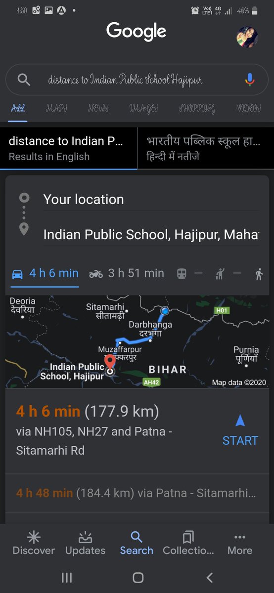 theidyllicgal's tweet photo. Only 177.9 km. Gr8 !! 
@PMOIndia how abt u send me a car or jeep. #AntiStudentModiGovt #PostponeJEE_NEETinCOVID https://t.co/UMLPzNAvft