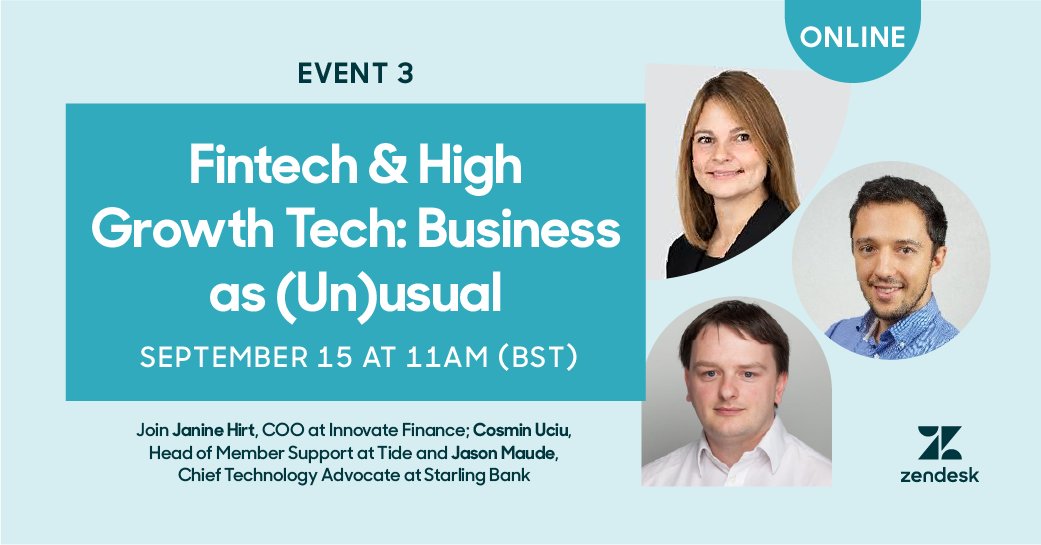 InnFin's tweet image. Join @Zendesk's online Roadshow hosted by @Computerworld bringing together some leading #FinTechs

🗣️Hear from @InnFin @TideBusiness @StarlingBank &amp;amp; @GoCardless as they discuss key customer service trends and challenges and how to overcome them

Register: zendesk.co.uk/campaign/zende…