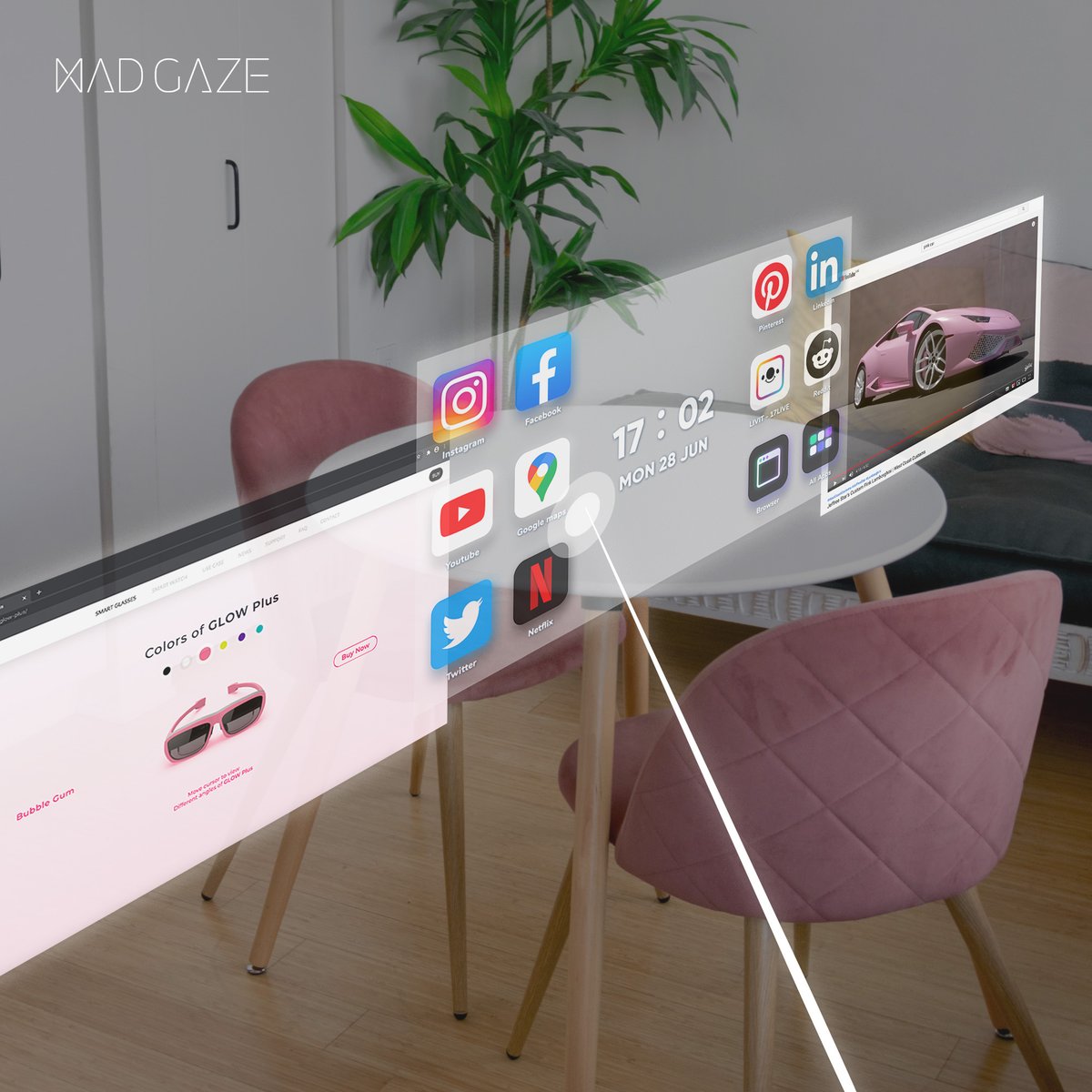 madgazeofficial's tweet photo. #MADGaze #AR Launcher, features with #headtracking technology which you can explore the digital world via #headrotation and access your mobile apps with #multiwindow that virtually surrounding you!
Learn more: https://t.co/89h64ghZxm
#GLOW #GLOWPlus #MR #XR #augmentedreality https://t.co/x8urmM6lTk