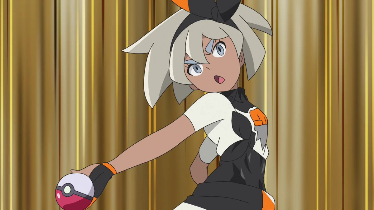 4. Throwing her Pokemon out... Love her expression here the best.