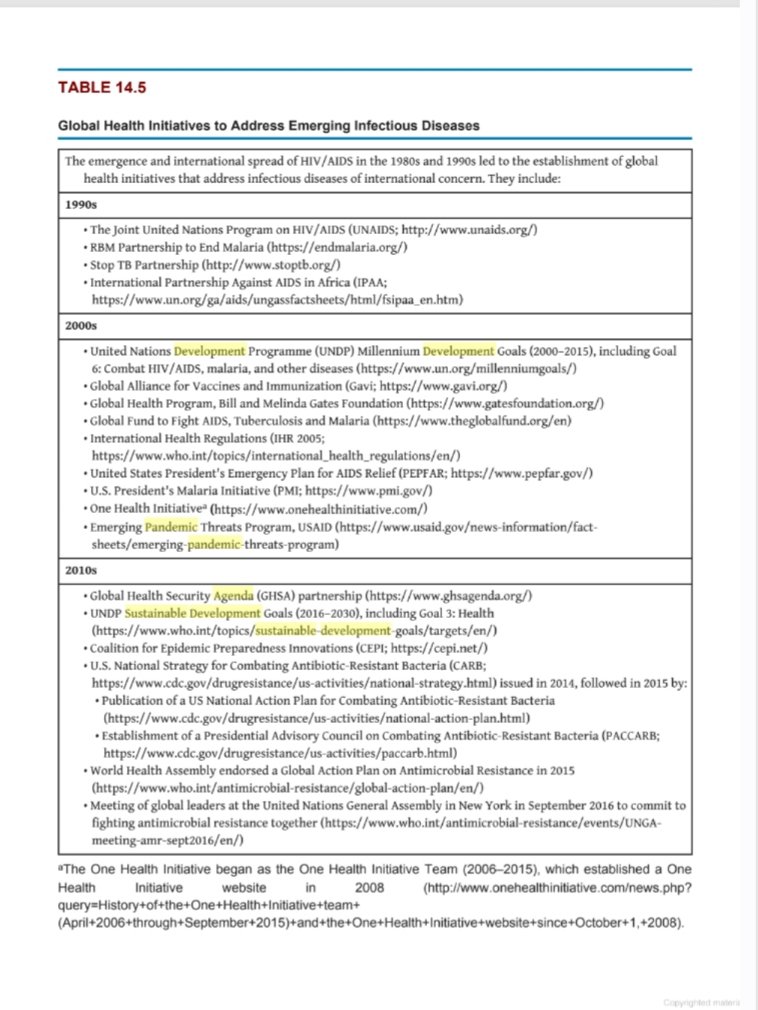 8) This medical book from Aug 2019 mentions the Sustainable Development Agenda in a chart that also talks about pandemics. It goes on to mention the need for public-private research partnerships to have plans and funding in place for vaccines. Think Bill Gates Foundation.