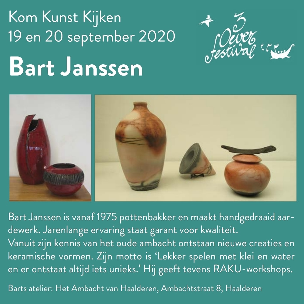 3oeverfestival's tweet photo. Kom Kunst Kijken bij Bart Janssen tijdens de 3 Oever Atelier Route van het 3 Oever Festival. Hij exposeert 19 en 20 september in Het Ambacht van Haalderen. #3oeverfestival #3oeveratelierroute #doesdelen #agendatip https://t.co/oh9Cgc7Iz4 https://t.co/6glVN9n4tN