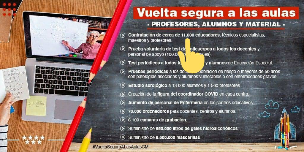 MADinterinos's tweet photo. Esperamos que los 11.000 docentes más que van a contratar no incluyan las contrataciones que ya estaban previstas. Porque entonces, su medida tienen trampa y se queda en una estrategia de marketing @eossoriocrespo @IdiazAyuso  @CelaaIsabel #Ratio15Ya #AulasSinRiesgo https://t.co/NJCXjT4Nna