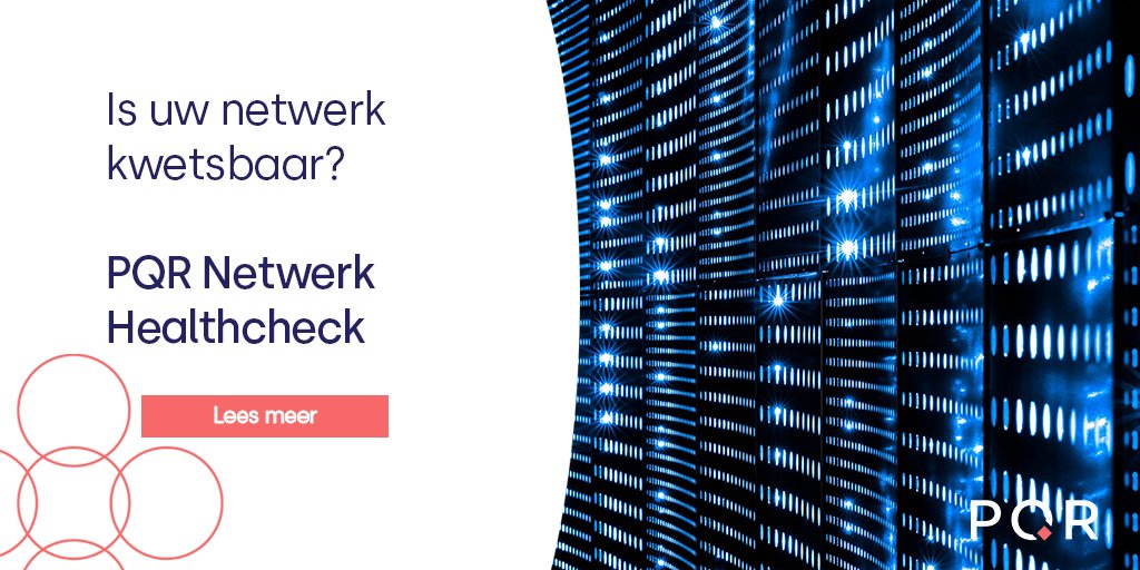 PQRnl's tweet image. Weet u of het netwerk nog helemaal up to date is, loopt u risico of kan het beter? Tijdens de PQR Netwerk Healthcheck brengen we dit voor u in kaart. Hoe gaat dit in zijn werk: hubs.ly/H0v0X-l0 

#pqr #rustmakers #netwerk #security #beveiliging