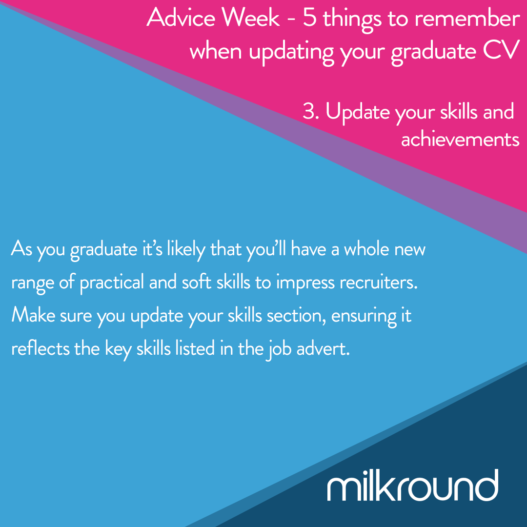 milkroundonline's tweet photo. Advice number 3 : Update your skills and achievements

Click here for more information https://t.co/TXIgoJ8MLR https://t.co/HSWirsO6u7