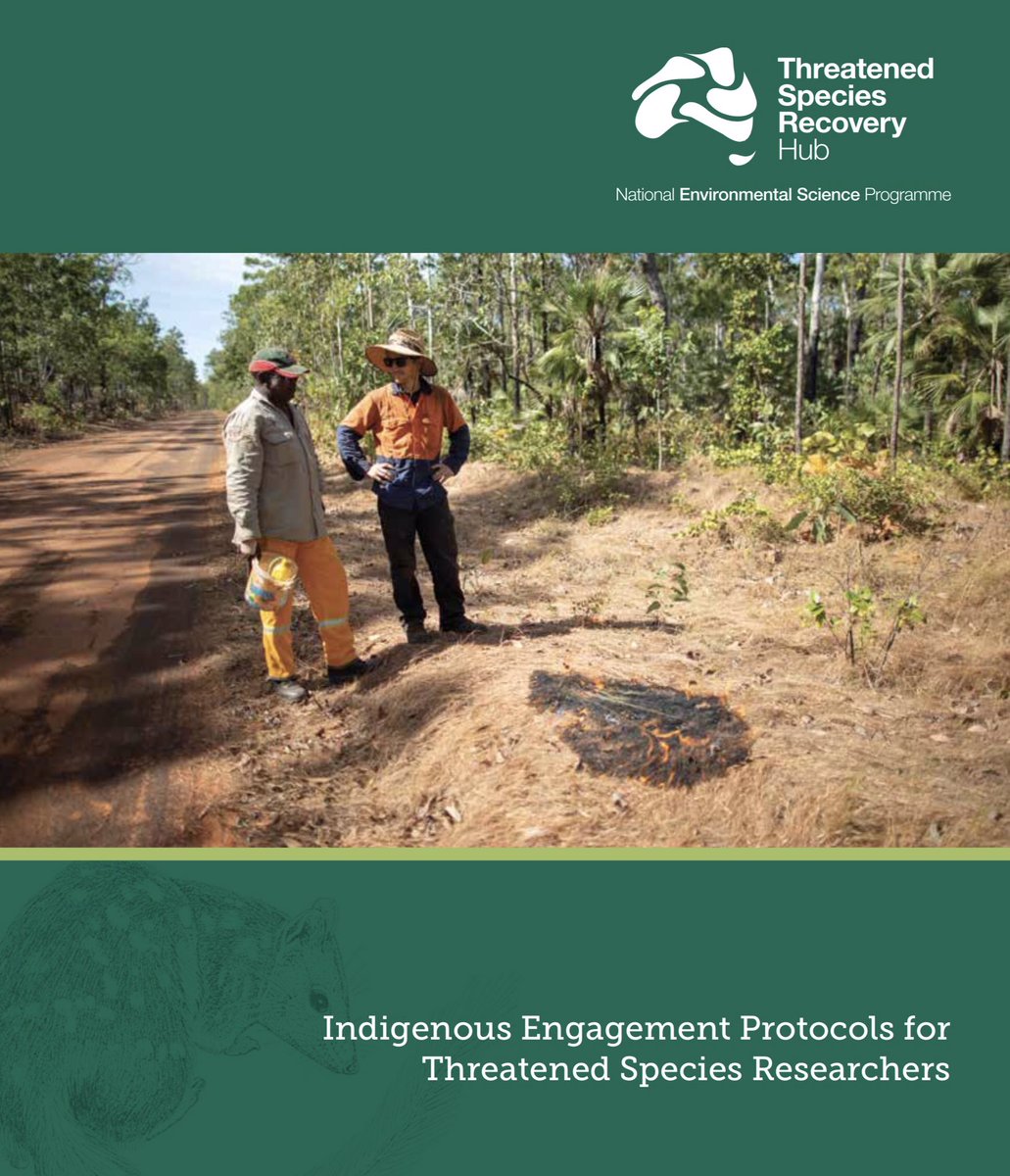 Indigenous Engagement Protocols for Threatened Species Researchers 
Download from here: nespthreatenedspecies.edu.au/TSR%20Hub%20in…
Via @bradmoggo @NESPNorthern @TSR_Hub 
#ThreatenedSpecies #TraditionalEcologicalKnowledge