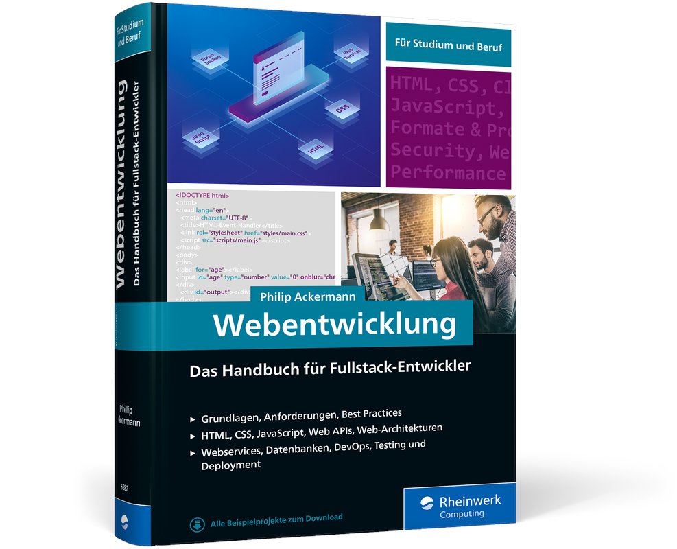 'Als Webentwickler ist es wichtig, sich im gesamten Stack einer Webanwendung zurechtzufinden. Dieses Handbuch bietet Ihnen den perfekten Einstieg.'
Philip Ackermann - @cleancoderocker 

#webdevelopment #HTML #CSS #javascript #NodeJS #fullstack #WebAPIs #SQL #NoSQL #git #docker