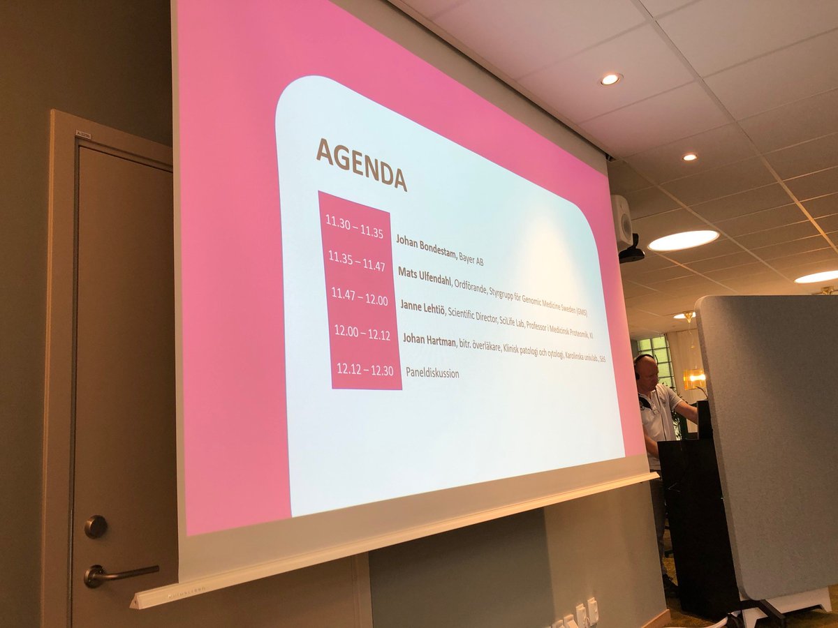 Spännande agenda när nu Mats Ulfendahl, forskningsdirektör i Region Österland beskriver arbetet med Genomic Medicine Sweden.