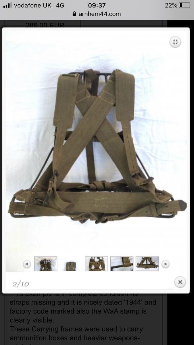 A rare image of the Tragegestell 43. A metal frame with webbing straps introduced to carry x2 Patronenkasten 34/41s on the back. A welcome, yet not widely distributed item of kit. The image dates from 1943+ & he carries a Patronenkasten 34 (300rnds max).30a)