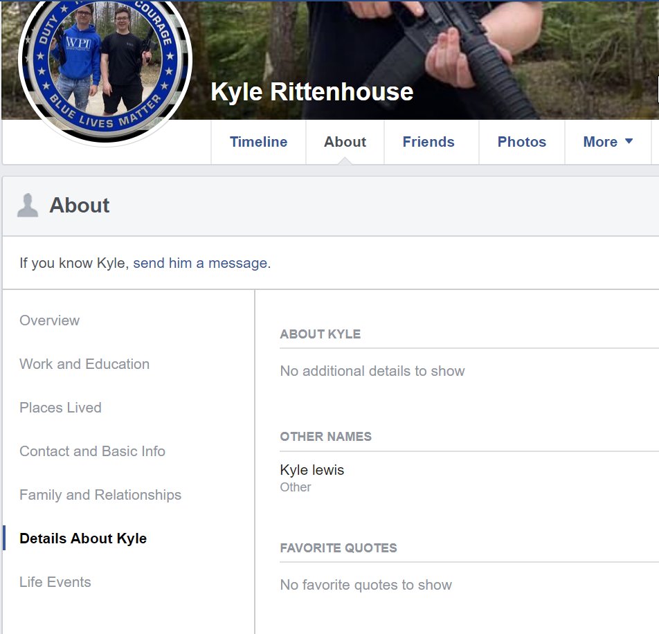 But the same gun isn't enough to make a positive ID. So I scoured his facebook page for my information. He lists another name as Kyle Lewis and in a post of his from 2018 someone comments "you sure do look like a Lewis"