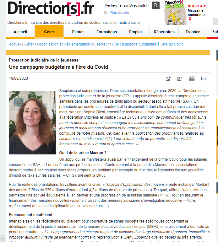 Directions_fr's tweet photo. Retour sur les orientations de la circulaire budgétaire 2020 des services associatifs habilités #SAH #PJJ, publiée au cœur de l'été. Une campagne marquée par le #COVID19 @CitoyenJustice @la_CNAPE @Uniopss #FN3S.
En accès libre ici: https://t.co/SvqHKYcfJU https://t.co/D0VY6tT1s6