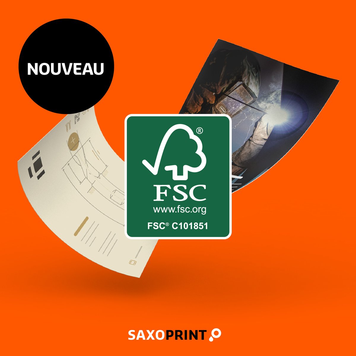 Vous pouvez désormais commander chez nous du papier naturel ou #recyclé certifié FSC®. En imprimant sur du papier certifié FSC®, vous contribuez directement à la préservation de nos #écosystèmes naturels. 🌳 saxoprint.fr/materiel-de-pu… <a href="/FSCFrance/">FSC France</a> #écologique #forêts