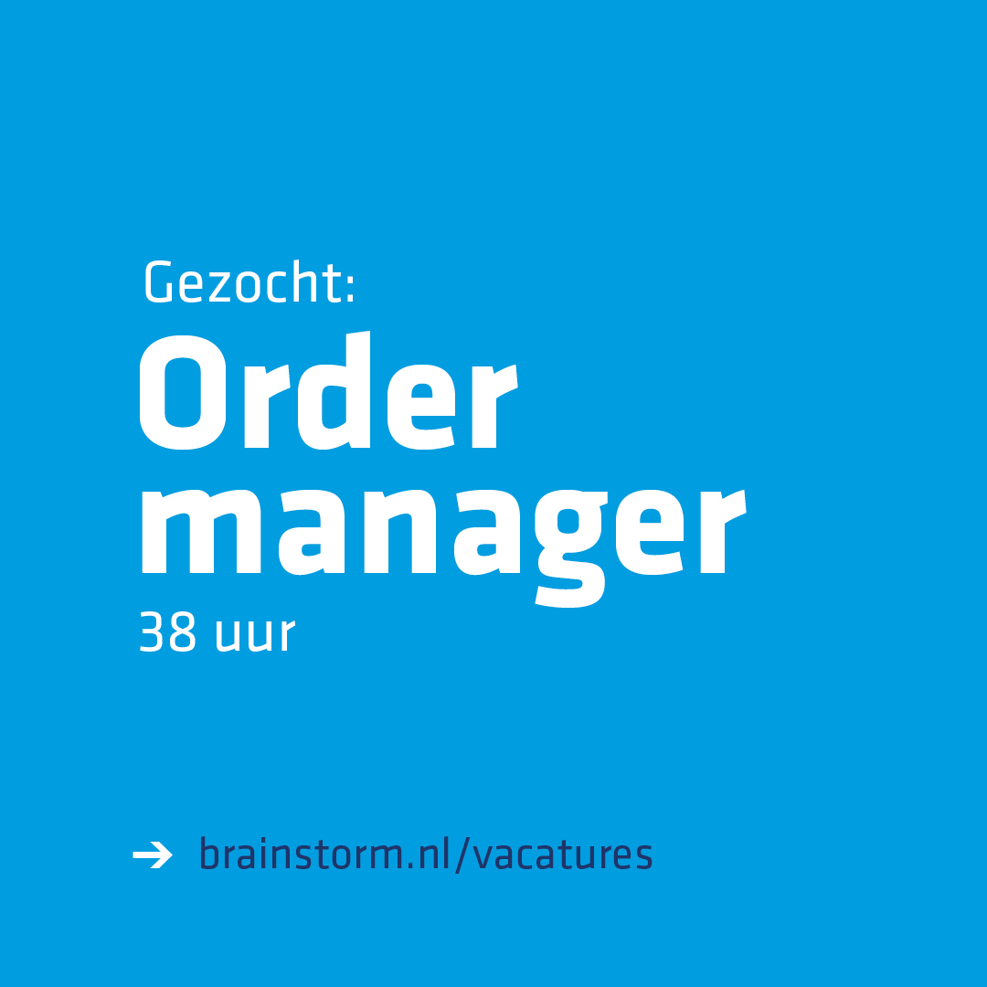 Voor de versterking van ons team zijn we per direct op zoek naar een ordermanager. Als ordermanager ben je binnen ons team verantwoordelijk voor de (logistieke) coördinatie van de vele orders die we dagelijks voor onze voeten krijgen. Lees de vacature op brainstorm.nl/vacatures