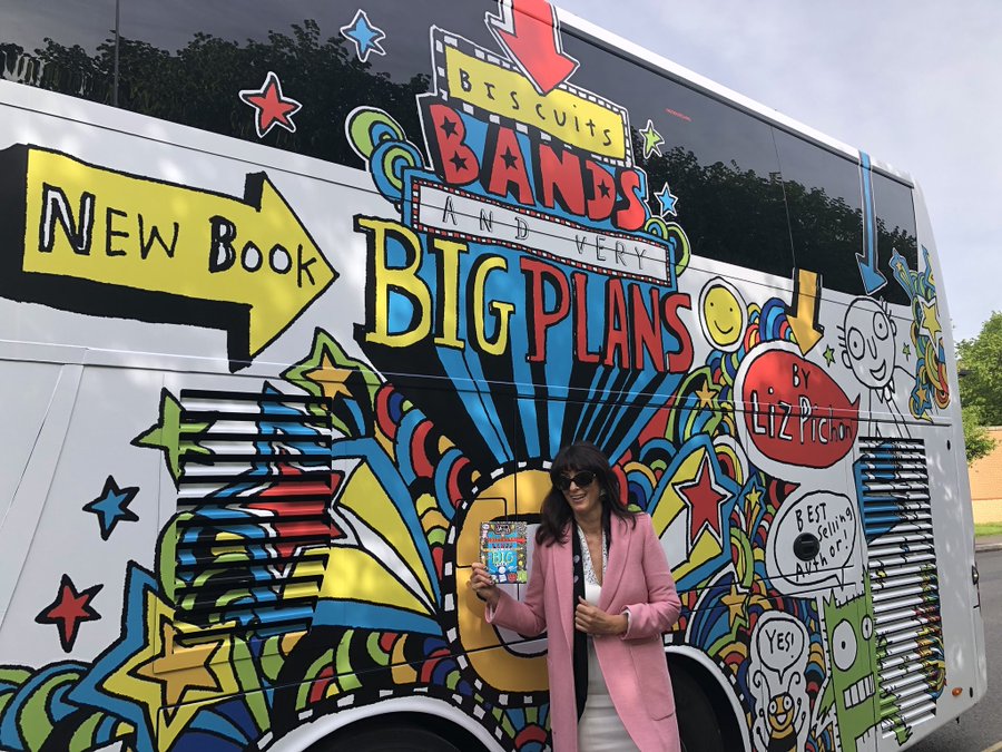 No.7  #LibraryTop50:  @LizPichon is the rock star of the UK children's book world, getting together her own band and touring in a bus themed on her smash-hit Tom Gates books. Shoe Wars is her new book and it's worth checking out her actual hand-drawn shoes!  http://lizpichon.com 