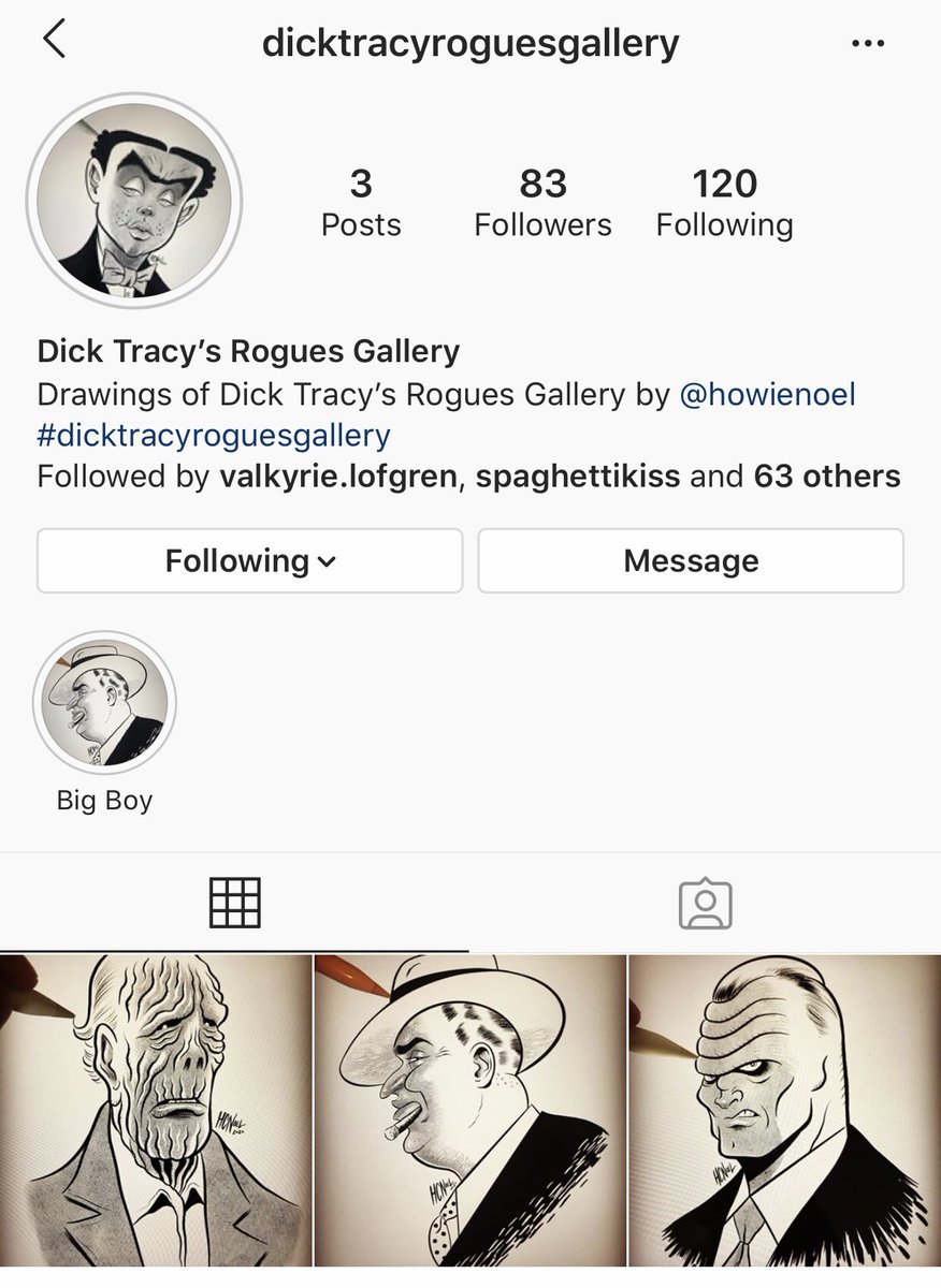hcnoel's tweet photo. I started an Instagram page just for my #dicktracy art. Please follow along if you like this art series I’m working on. https://t.co/gMm64Ehe6M