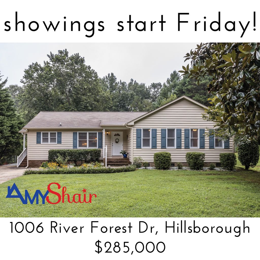 ✨𝐉𝐔𝐒𝐓 𝐋𝐈𝐒𝐓𝐄𝐃! ✨ Spacious ranch on over half an acre in #DurhamCounty with a #HillsboroughNC address. Click here 1006riverforest.com for photos & details! Schedule a showing:  919-469-6539. ⁠

#durhamnc #bahamanc #justlisted #hillsboroughrealtor