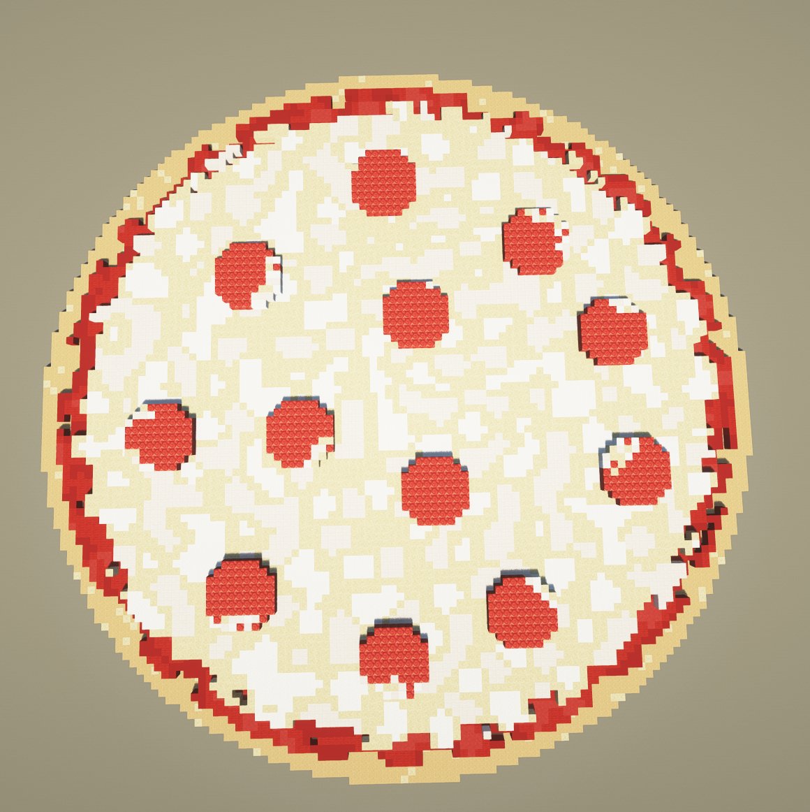 Yamichetan's tweet photo. Anyone hungry? I made a pizza today on @BuildersRefuge 
#dominospizza #minecraft ##minecraft建築コミュ https://t.co/T0vnIKh7JB