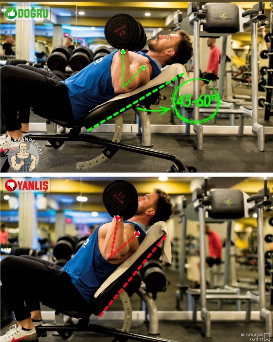 İncline Dumbell Press doğru açı nasıl olmalı?