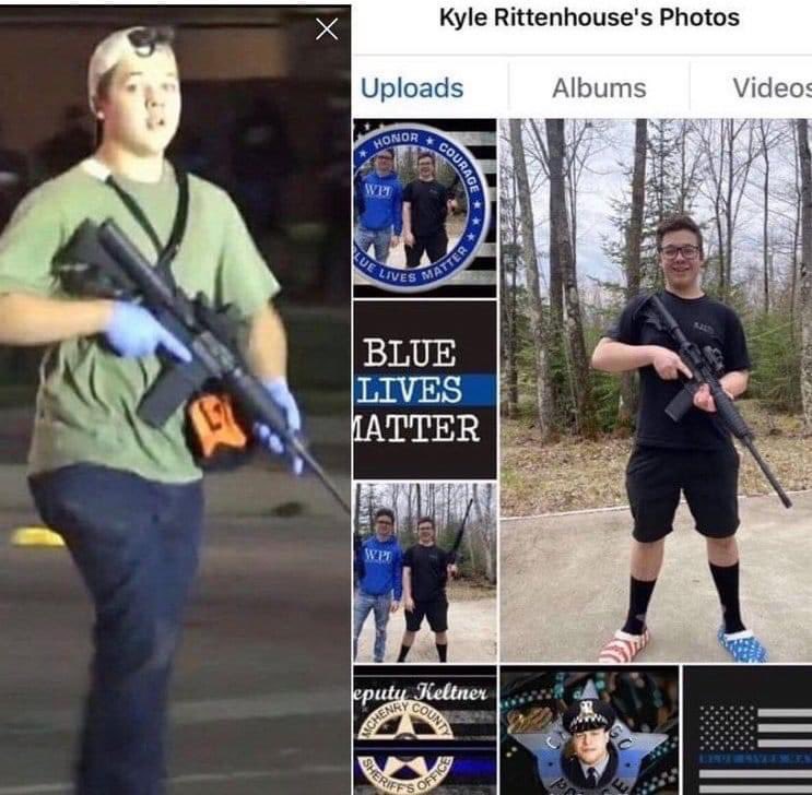 The shooter who killed two people last night in Kenosha has been identified as Kyle Rittenhouse. He has yet to be arrested.He’s part of a Wisconsin militia group and he is only 17.How can literal children walk around with guns, unchecked, and murder people in the streets?