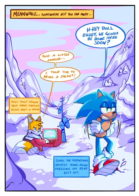 Sonic Bonds, page 5! #SonicTheHedgehog #sonicartist 