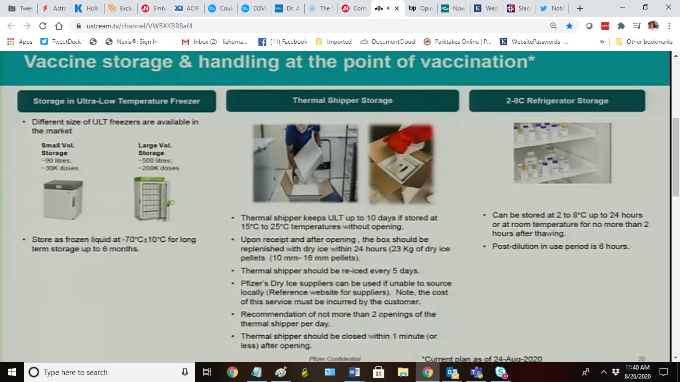Liz Szabo on Twitter "Pfizer details the cold chain requirements for