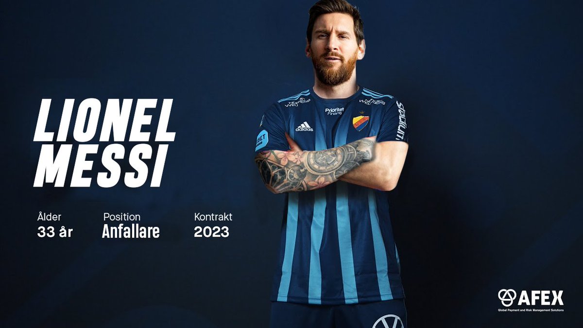 ViChristophe's tweet photo. Avslöjar: Lionel Messi nobbar Manchester City, PSG och Juventus för svenska mästarna. På Barcelonas hemsida berättar han att han alltid drömt om det svenska klimatet och den erkänt vackra fotbollen. https://t.co/u1XpGOrUJO