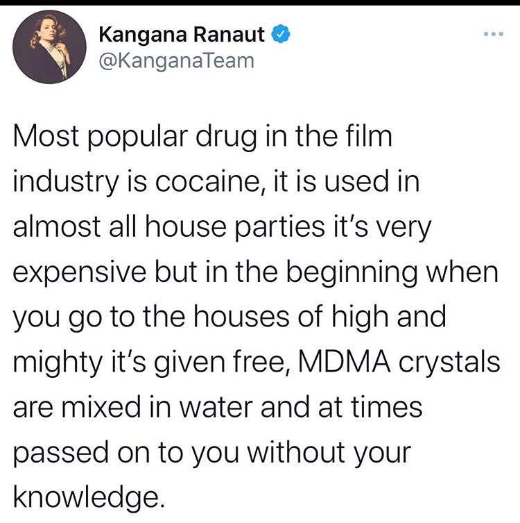 MovieTalkies's tweet photo. @KanganaTeam makes some sensational revelation about the DRUG CIRCLE in Bollywood
#JusticeForSushantSinghRajput #KangnaRanaut #JusticeForSushant #Justice4SSR #CBITakesOverSSR #NarcoticsControlBureau
#ArrestSSRKillers #CBIInMumbai #TakeSandipInCustody #RheaDrugsChat https://t.co/WG1HM1iFEg