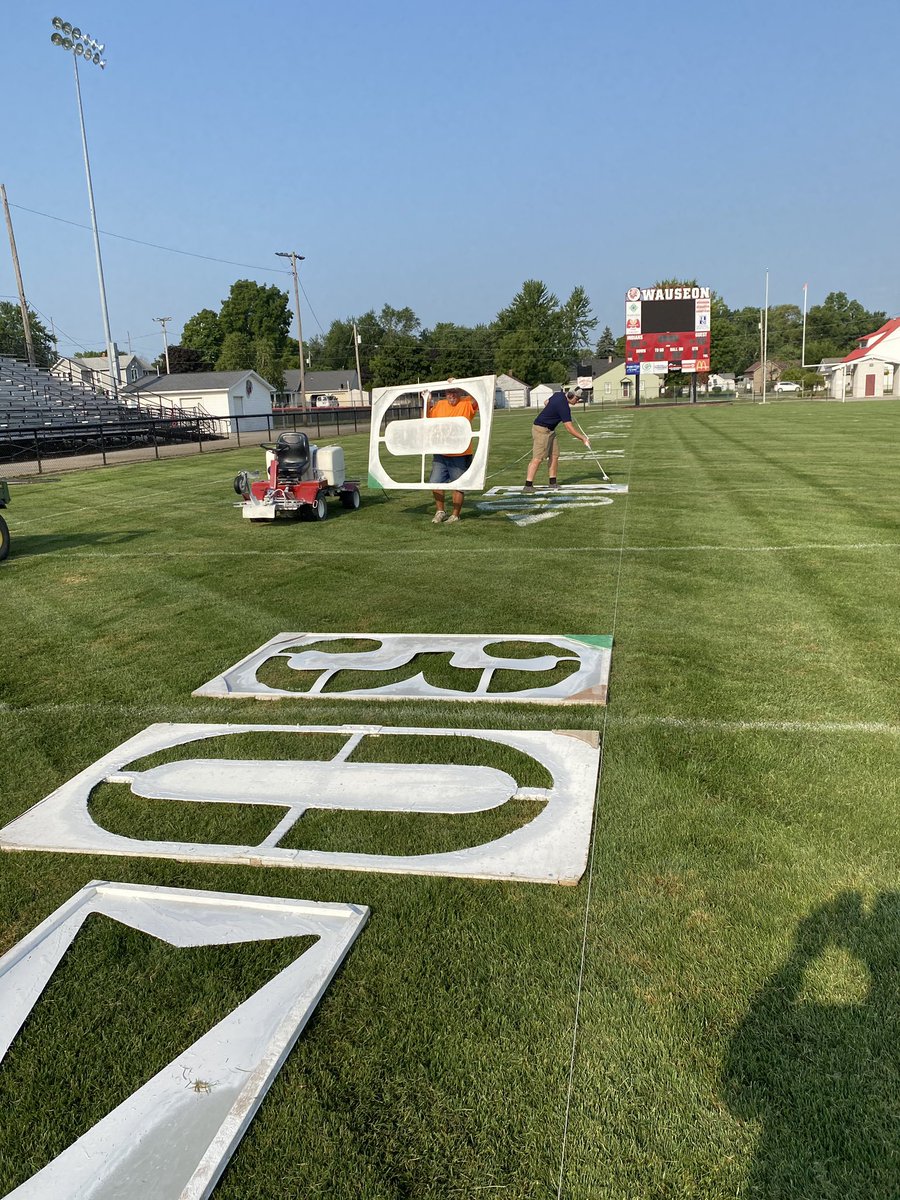 WauseonHigh's tweet photo. Preparations for Football Friday with @LCAthleticDept are happening!  What a great sight! #WauseonPride 📸 by @ESauber https://t.co/a5dcg4Rrq7