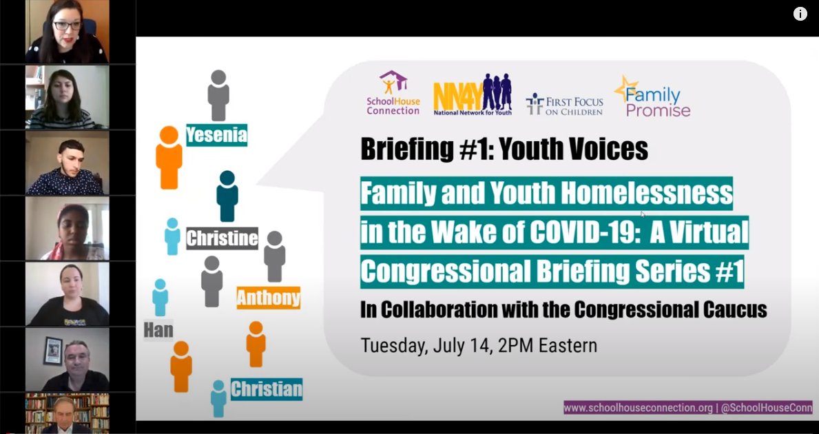 1. Youth Insights on the #Pandemic
2. [Webinar] Meeting Nutritional Needs
3. Challenges and Strategies - An Interview with a #Homeless Liaison
4. [Flyer] Potential Signs of #Homelessness in a Virtual Learning World  

mailchi.mp/schoolhousecon…