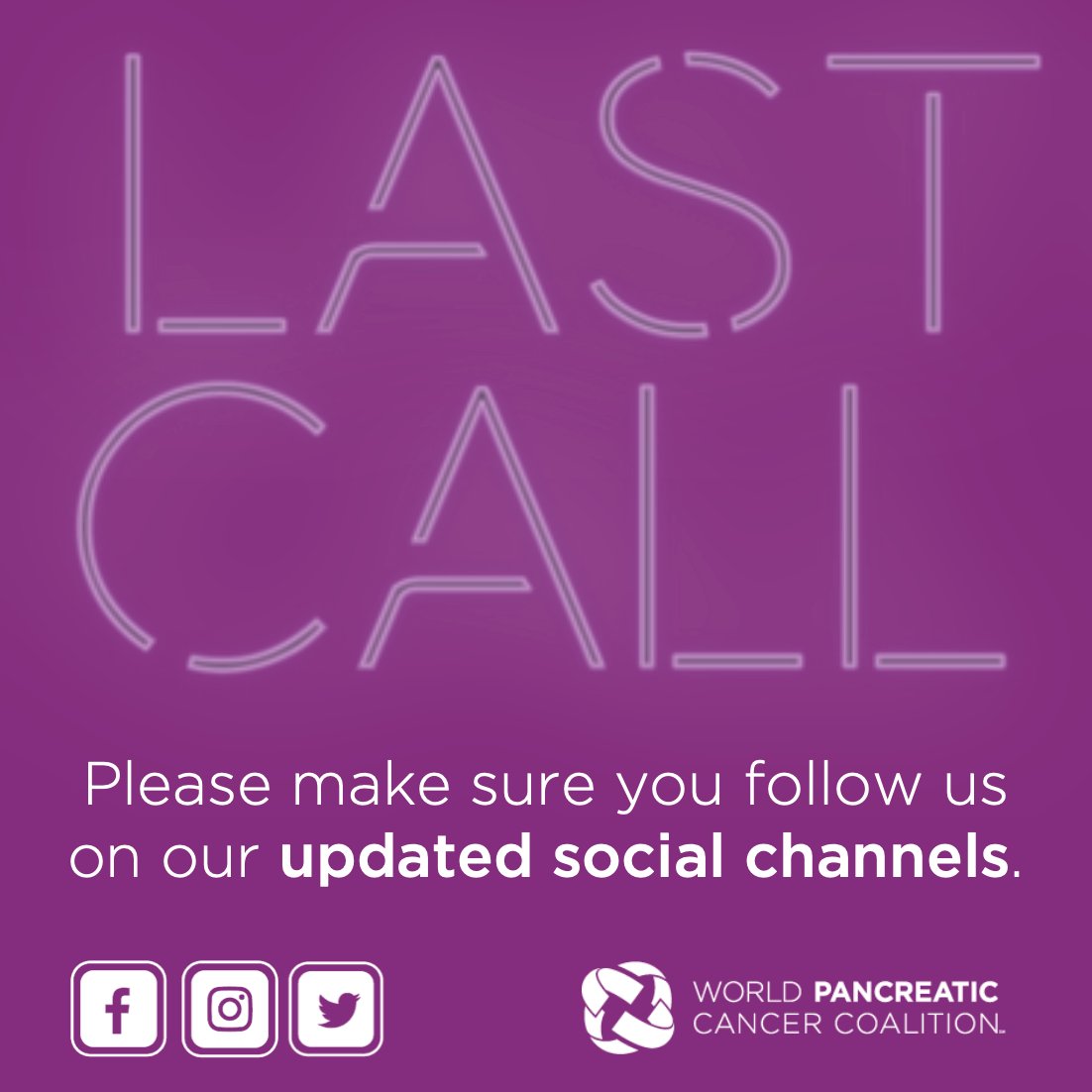 Hello WPCC Friends!

On 8/31/20 this page will go dormant &amp; all future communications from the WPCC will come only through 
<a href="/worldpcc/">W P C C</a>. 
We need your support now more than ever, so be sure to follow us at <a href="/worldpcc/">W P C C</a> for World Pancreatic Cancer updates around the world.