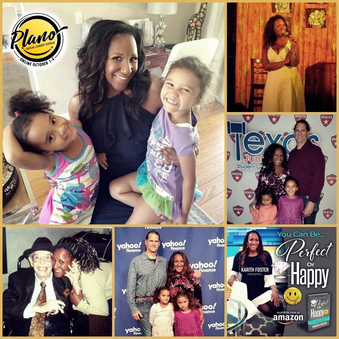 WCW is <a href="/KarithFoster/">Karith Foster</a>, an amazing mom, published author, and comedienne to boot! Her passions for travel, dedication to inclusivity, and inspiring adaptability make us proud to welcome her to our Zoom stage this October! #wcw #planocomedyfest #celebratekarith #perfectorhappy